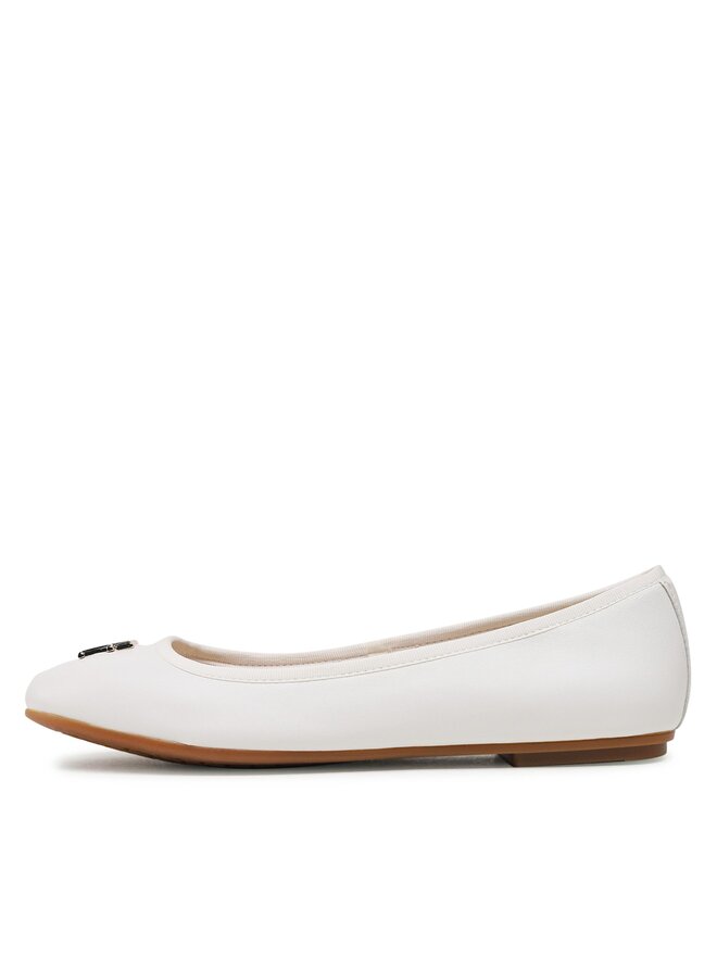 Tommy Hilfiger Ballerinas Tommy Hilfiger Round Th Ballerina FW0FW07132 Weiß
