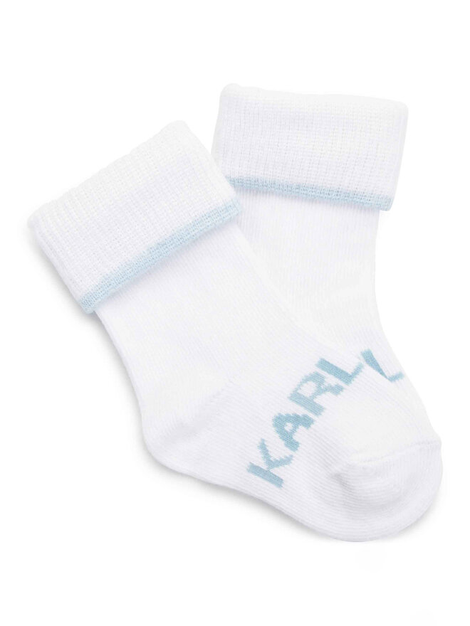 Karl Lagerfeld Kids Zestaw 2 par wysokich skarpet dziecięcych Karl Lagerfeld Kids Z90047 Niebieski