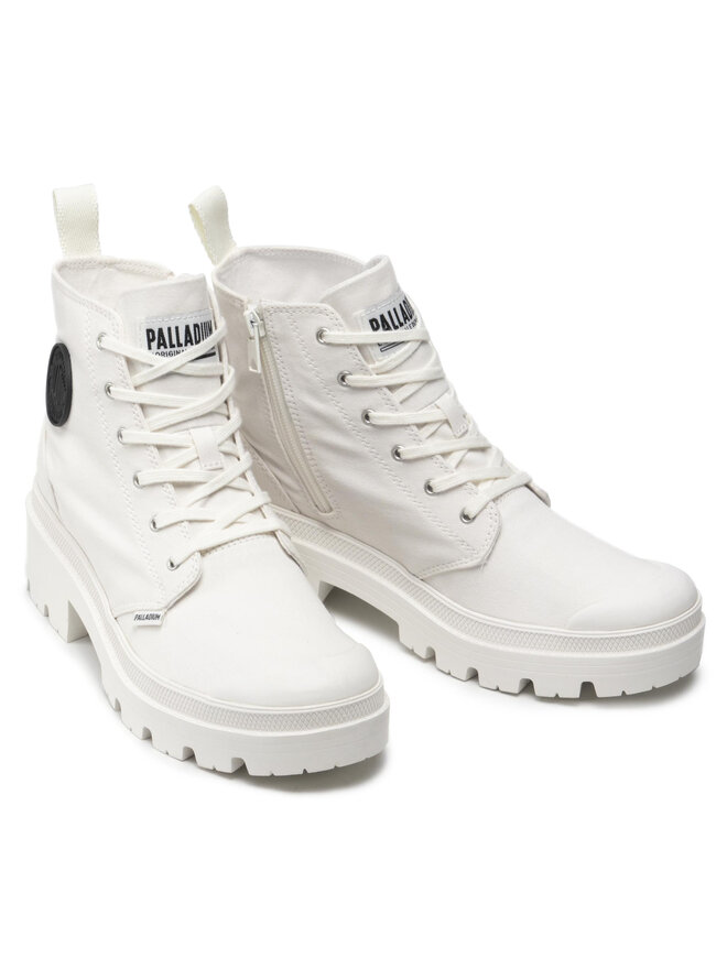 Palladium Schnürstiefeletten Palladium Pallabase Twill 96907-116-M Weiß