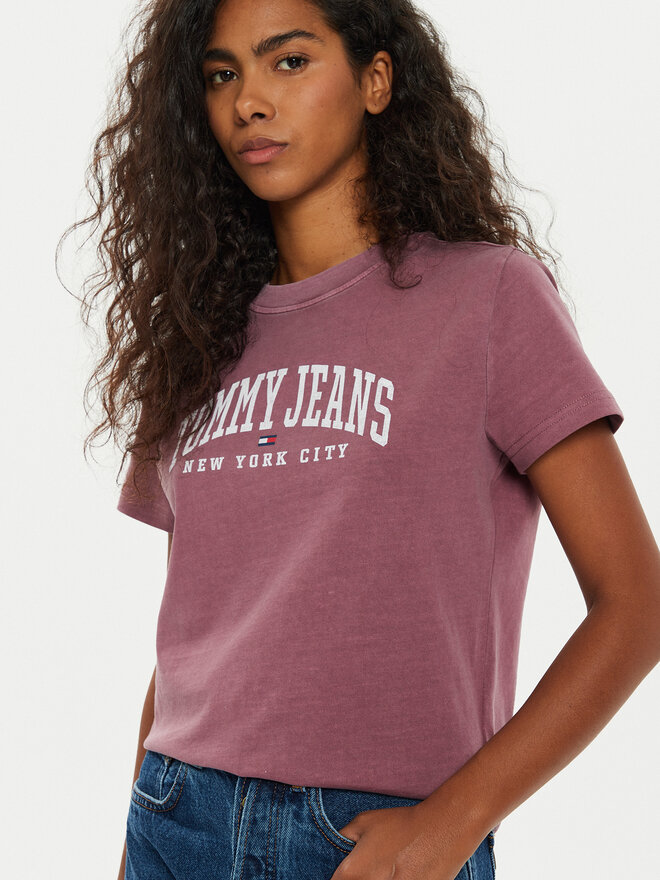 Tommy Jeans Tommy Jeans Marškinėliai Varsity DW0DW19826 Violetinė Regular Fit