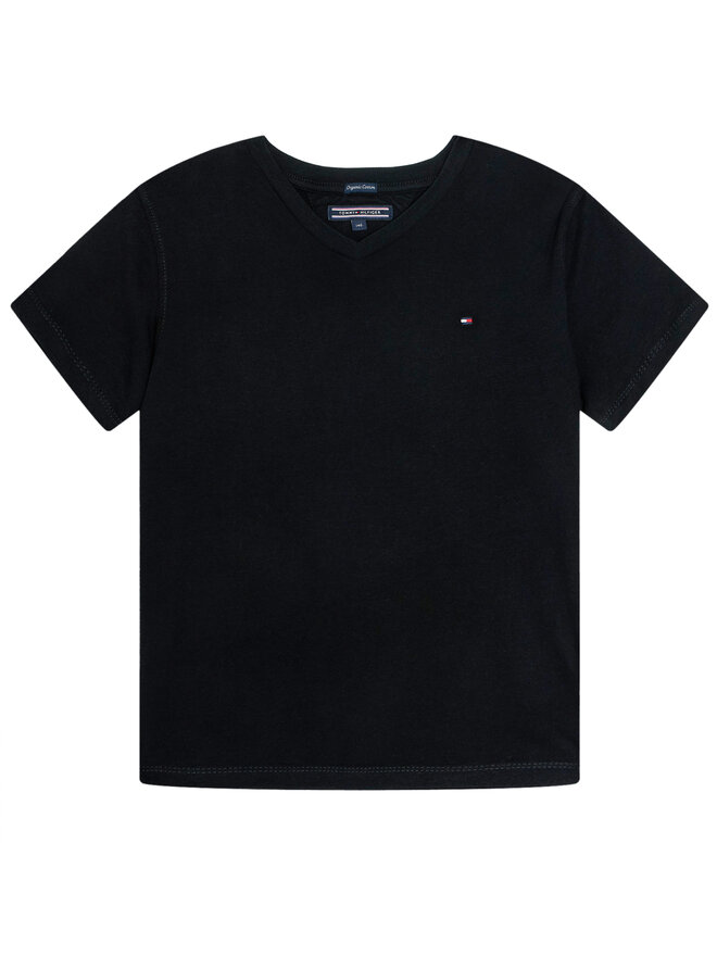 Tommy Hilfiger Tommy Hilfiger Marškinėliai Boys Basic KB0KB04142 Juoda Regular Fit