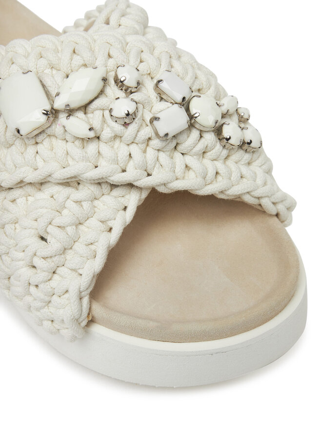 Inuikii Şlapi Inuikii Woven Stones Platform 70103-106 1100 Écru