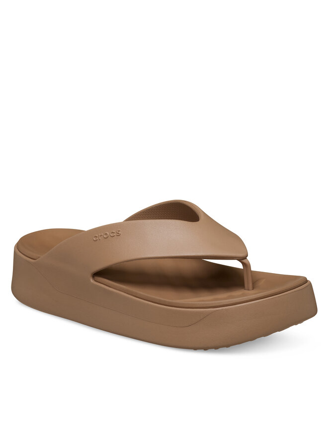 Crocs Zehentrenner Crocs Getaway Platform Flip 209410 Braun
