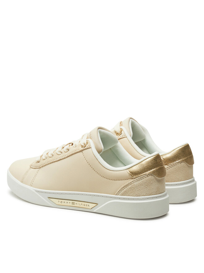 Tommy Hilfiger Sneakersy Tommy Hilfiger Chic Court Sneaker FW0FW08382 Beżowy