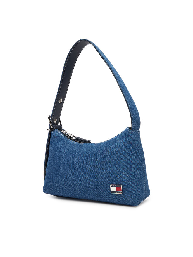 Tommy Jeans Handtasche Tommy Jeans Tjw Cool Denim Shoulder Bag AW0AW17877 Blau