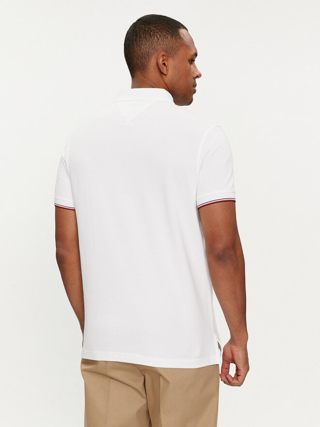Tommy Hilfiger Tommy Hilfiger Polo Logo MW0MW34841 Λευκό Regular Fit