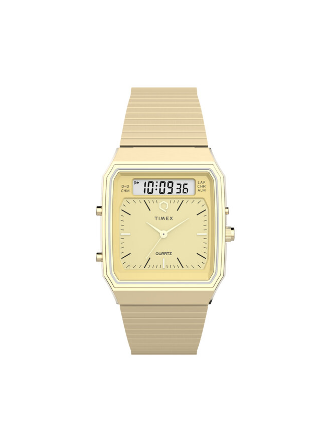 Timex Ročna ura Timex Q Timex® 1982 Chronograph TW2Y06000 Zlata