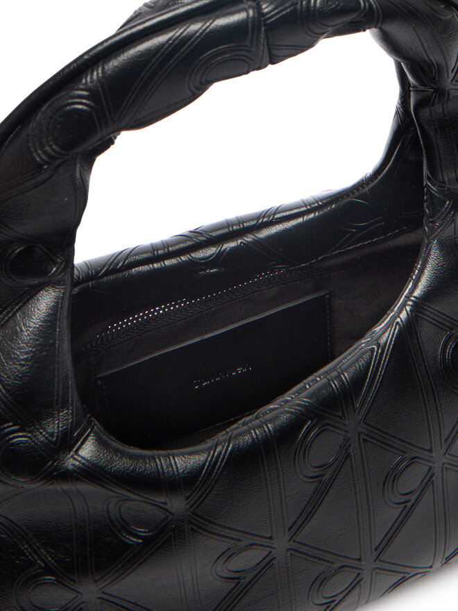 Calvin Klein Handtasche Calvin Klein Emblem Aop Puffer Bag With Strap LV04F3200G Schwarz