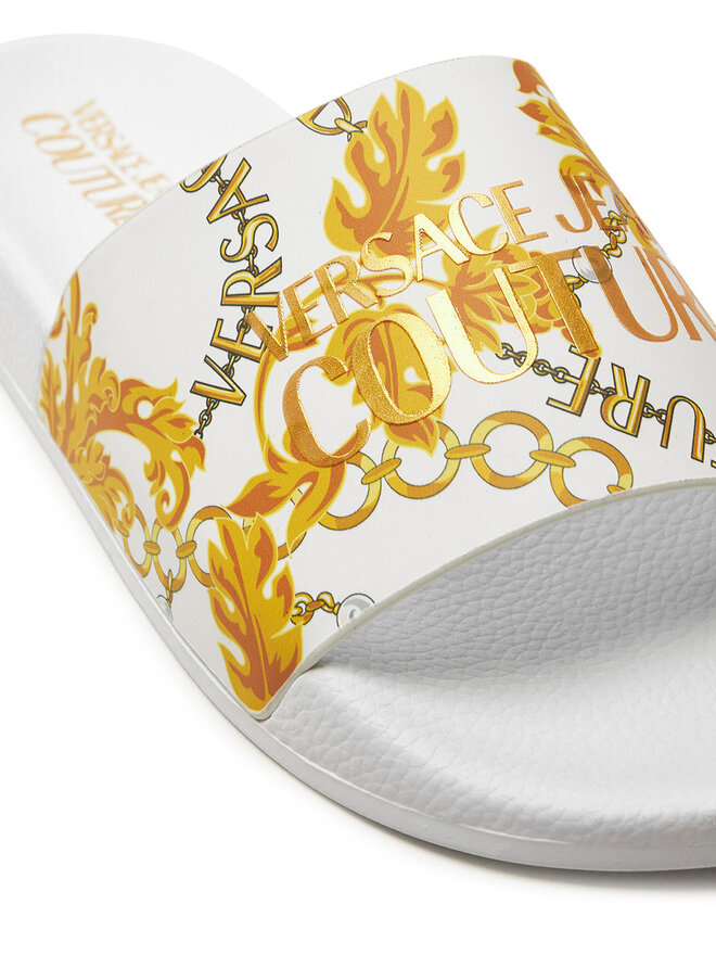 Versace Jeans Couture Klapki Versace Jeans Couture 77VA3SQ3 ZS834 Biały