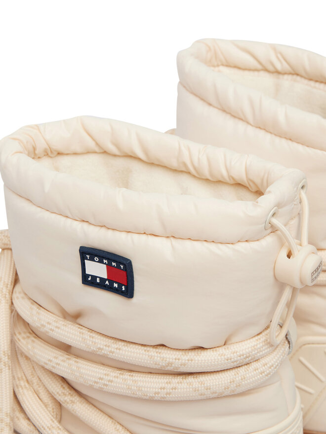 Tommy Jeans Schneeschuhe Tommy Jeans Tjw Platform Nylon Snowboot Wl EN0EN03163 Creme