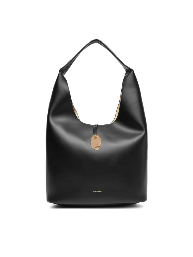 Calvin Klein Jeans Τσάντα Calvin Klein Jeans Stone Lock Slouchy Large Shoulde LV04K3149G Μαύρο