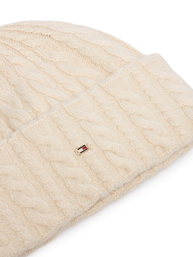Tommy Hilfiger Mütze Tommy Hilfiger Enamel Flag AW0AW19111 Creme