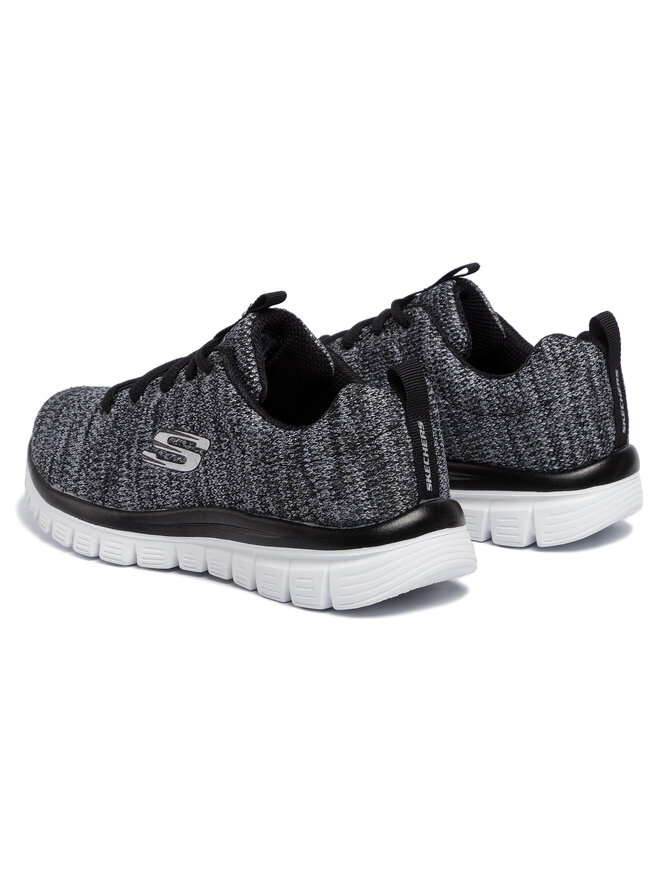 Skechers Sneakersy Skechers Twisted Fortune 12614/BKW Šedá