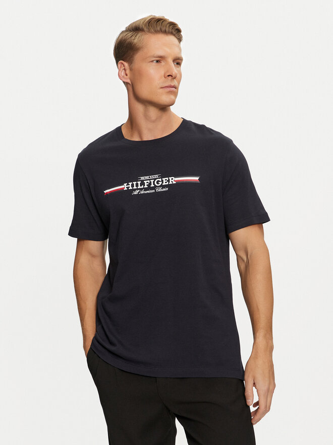 Tommy Hilfiger Tommy Hilfiger Marškinėliai MW0MW36480 Tamsiai mėlyna Regular Fit