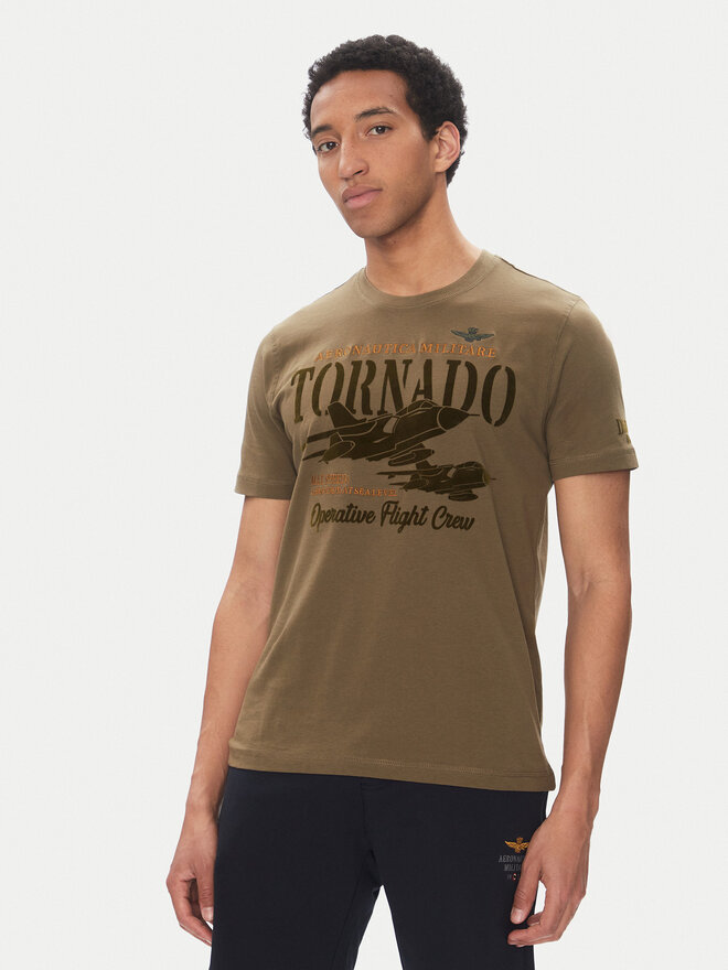 Aeronautica Militare Aeronautica Militare Póló 251TS2405J641 Khaki Regular Fit