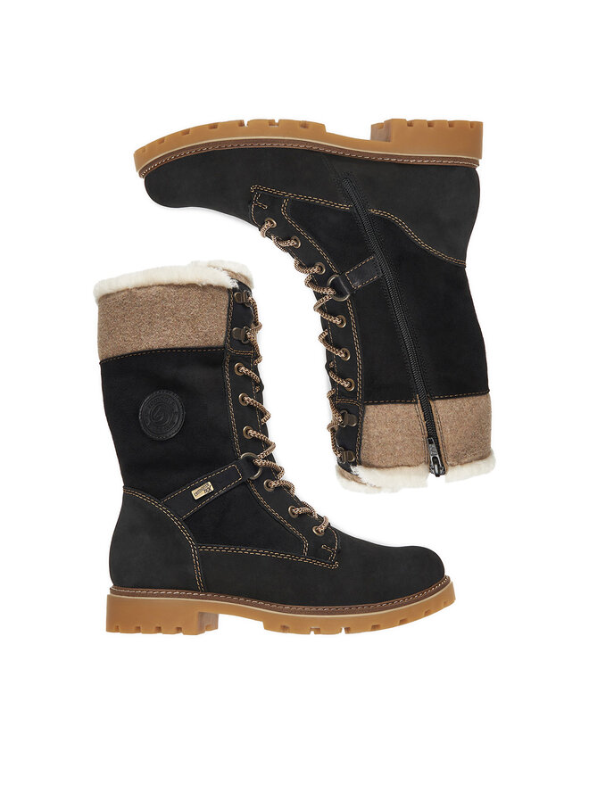 Remonte Damen Stiefelette D8474 – Wasserabweisend, Mit Schurwolle, Blockabsatz, Komfortweite