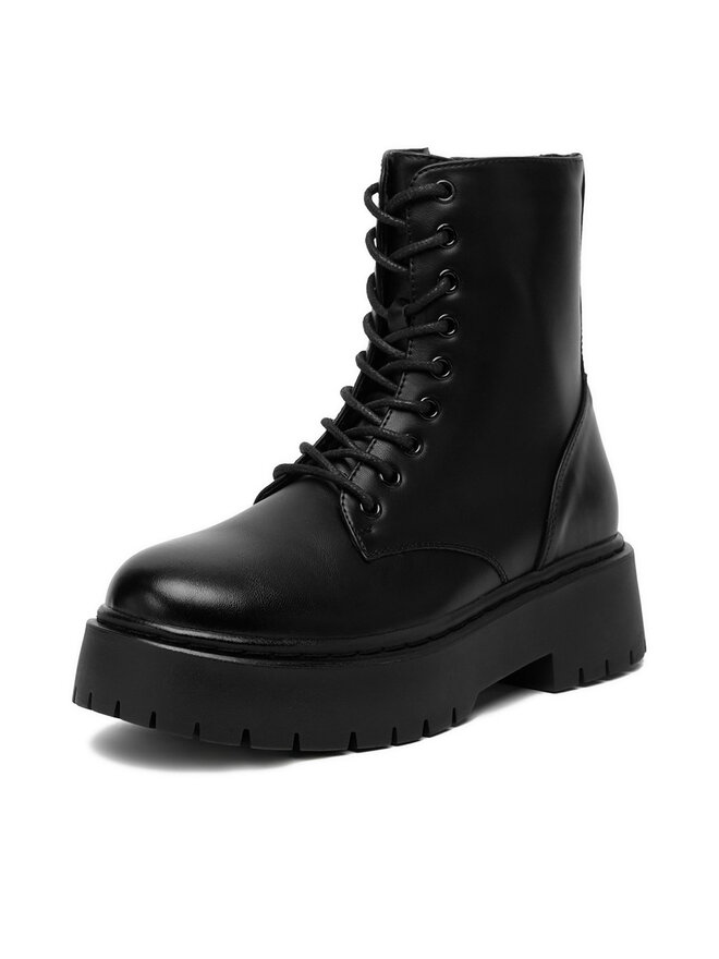 DeeZee Schnürschuhe DeeZee 13123-1-BLACK PU Schwarz