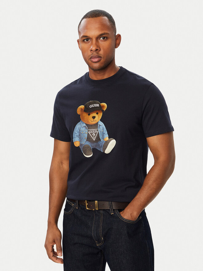 Guess Guess T-Shirt M6BI64 K6573 Dunkelblau Regular Fit