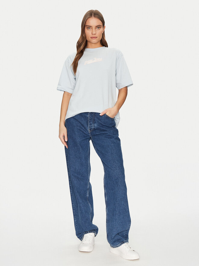 Guess Jeans Guess Jeans Marškinėliai W5GI29 K8HM0 Mėlyna Regular Fit