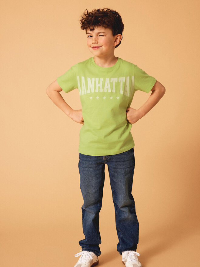 NAME IT NAME IT Camiseta Berte 13226107 Verde Regular Fit