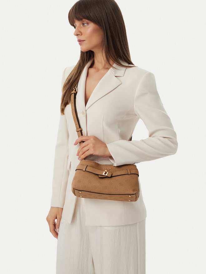Guess Handtasche Guess Ella Logo Mini HWPD97 46730 Dunkelbeige