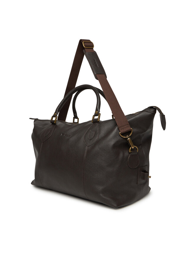 Barbour Сумка Barbour Leather Medium Travel Explorer UBA0008BR91 Коричневий