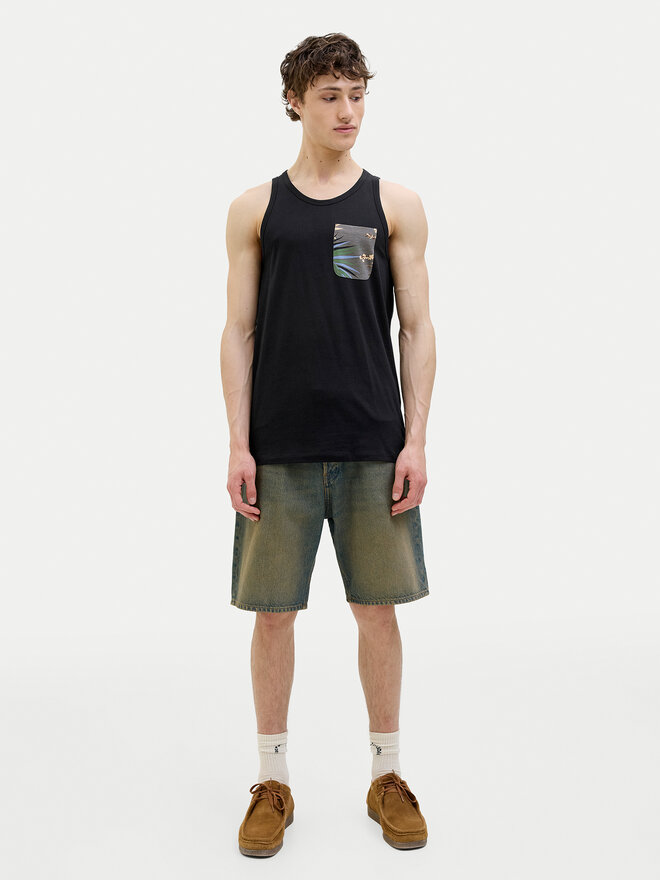 Jack&Jones Jack&Jones Tank top marškinėliai Hawaii 12269321 Juoda Standard Fit