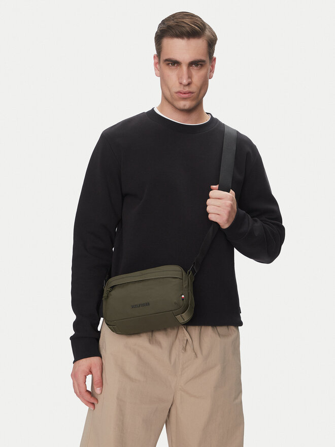 Tommy Hilfiger Τσαντάκι Tommy Hilfiger Th Colour Ew Reporter AM0AM13219 Πράσινο