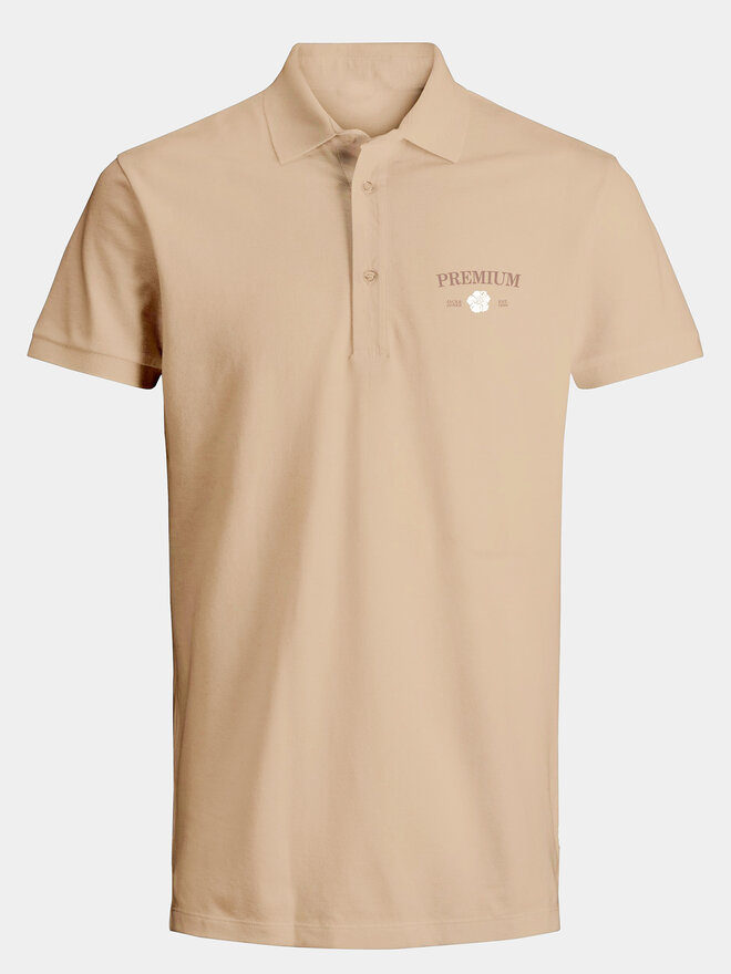 Jack&Jones Jack&Jones Polo majica Jprblaalfie 12259678 Rjava Regular Fit