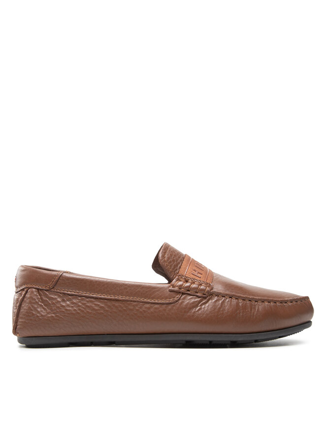 Tommy Hilfiger Mokassins Tommy Hilfiger Printed Hilfiger Leather Driver FM0FM04113 Braun