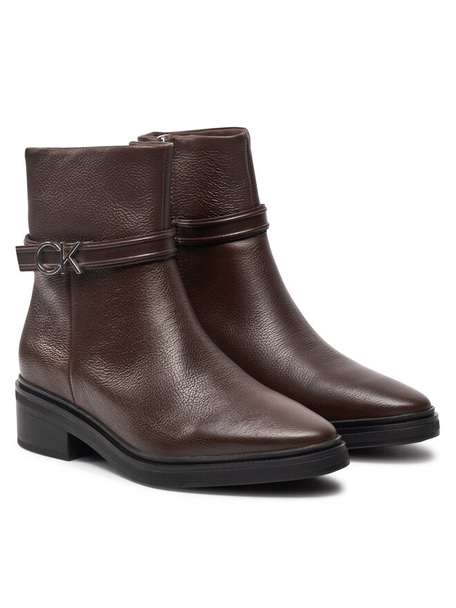 Calvin Klein Μποτάκια Calvin Klein HW0HW02183 Καφέ