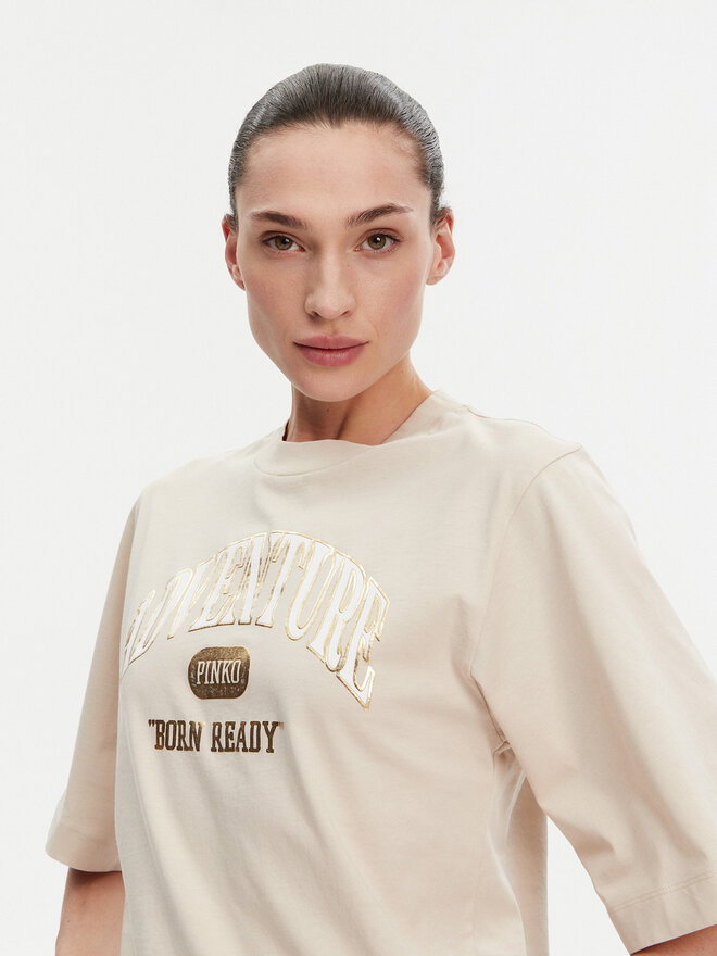 PINKO PINKO Футболка Niamey 104604 A2CS Бежевий Regular Fit