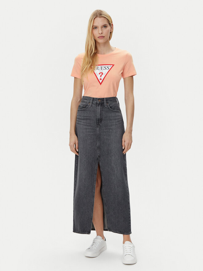 Guess Guess T-Shirt W1YI1B I3Z14 Κοραλλί Regular Fit