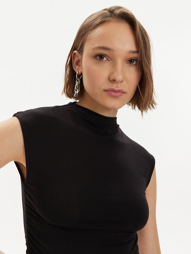 Gina Tricot Gina Tricot Felső 20883 Fekete Slim Fit