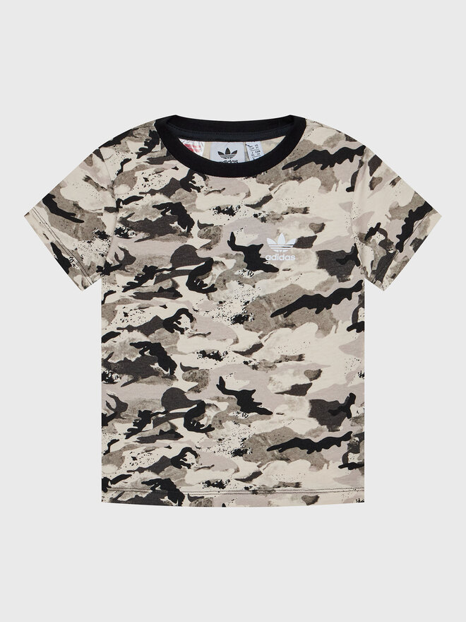 adidas adidas Marškinėliai Allover HK0276 Smėlio Regular Fit