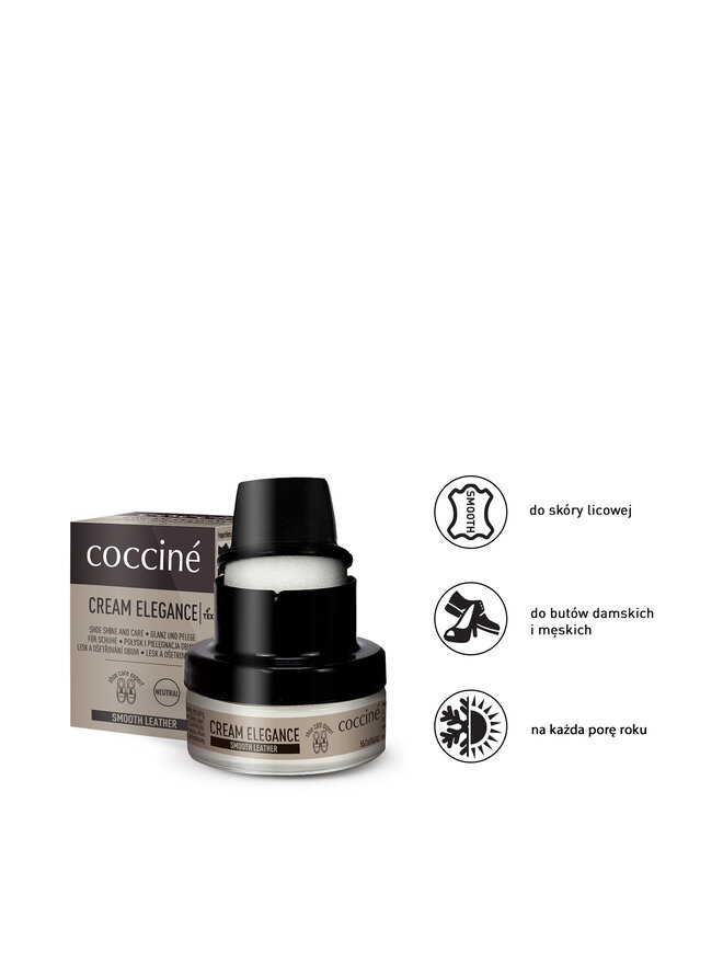 Coccine Krem do obuwia Coccine Cream Elegance 55/26/50/02/A/V7 Czarny