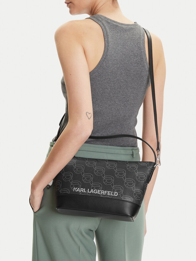 KARL LAGERFELD Ročna torba KARL LAGERFELD A2W30177 Črna