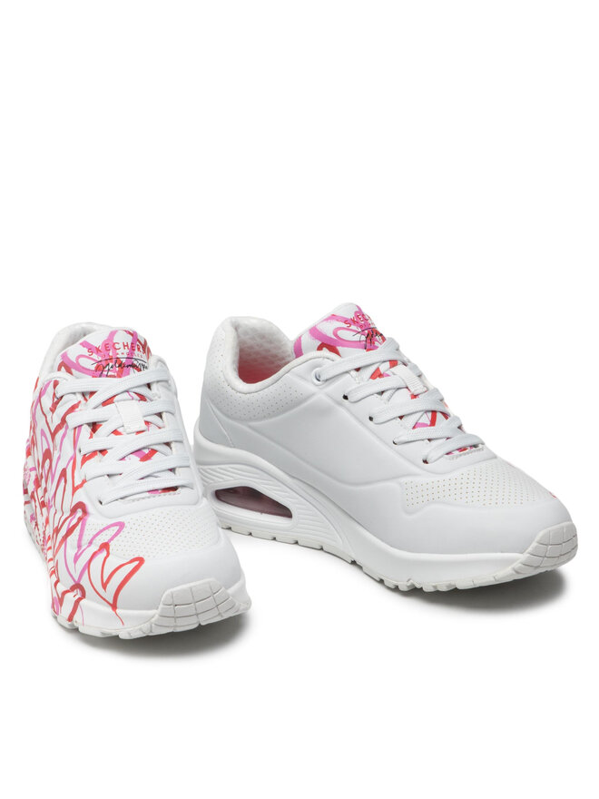 Skechers Sneakersy Skechers Uno Spread The Love 155507/WRPK Bílá