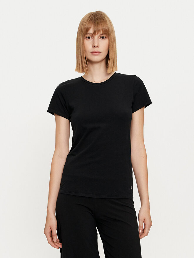 Deha Deha T-Shirt A00150 Μαύρο Regular Fit