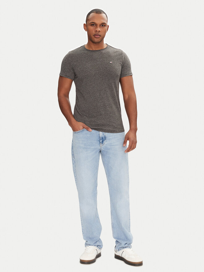 Tommy Jeans Tommy Jeans Majica Jaspe DM0DM09586 Siva Slim Fit