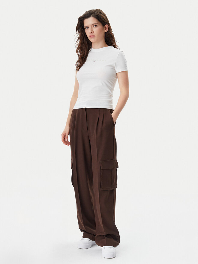 Tommy Jeans Tommy Jeans Marškinėliai Tonal Linear DW0DW20315 Écru Slim Fit