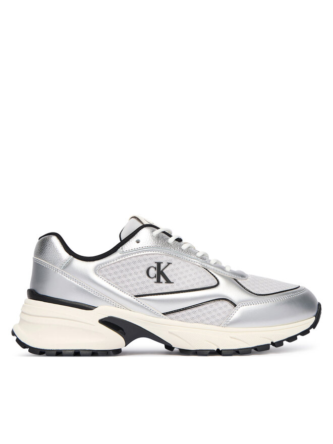 Calvin Klein Sneakers Calvin Klein Hike Runner Laceup Mesh Mix Met YM0YM01402 Silberfarben