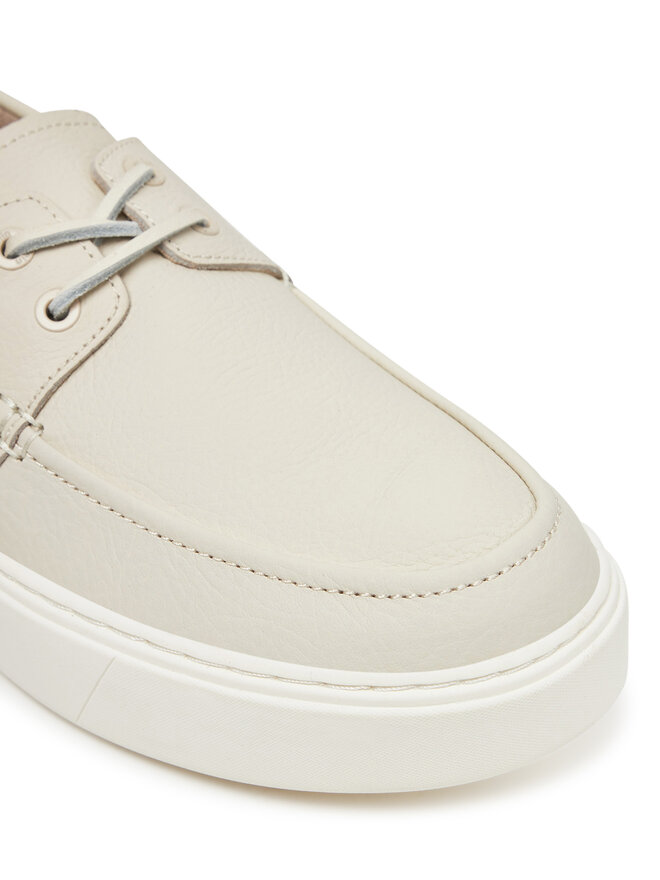 Calvin Klein Мокасини Calvin Klein Hybrid Lace Up Boat Lth HM0HM01812 Écru