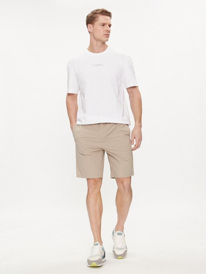 Calvin Klein Calvin Klein Camiseta Linear Back Logo K10K112486 Blanco Regular Fit