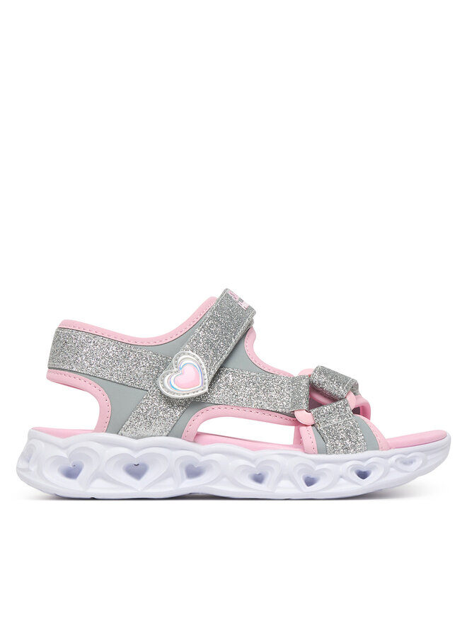 Skechers Босоніжки Skechers S-Lights: Heart Lights Sandal - Sugar Sparks 303114L/SLPK Срібний
