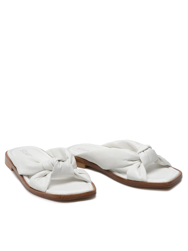 Stuart Weitzman Pantoletten Stuart Weitzman Playa Knot Slide SA247 Weiß