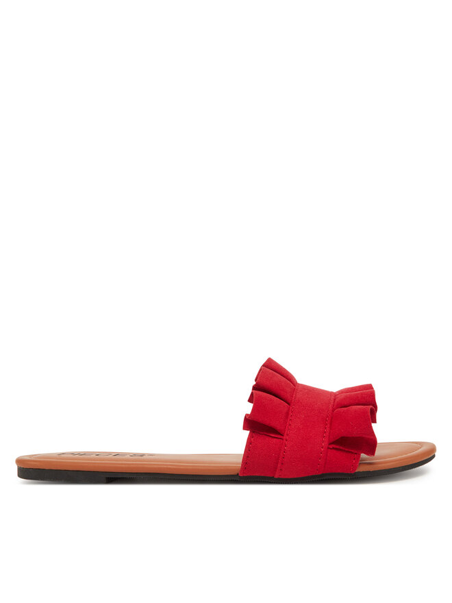 Pieces Pantoletten Pieces Nola 17101699 Rot