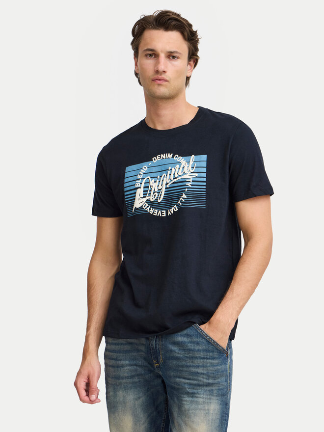 Blend Blend Футболка 20717959 Чорний Regular Fit