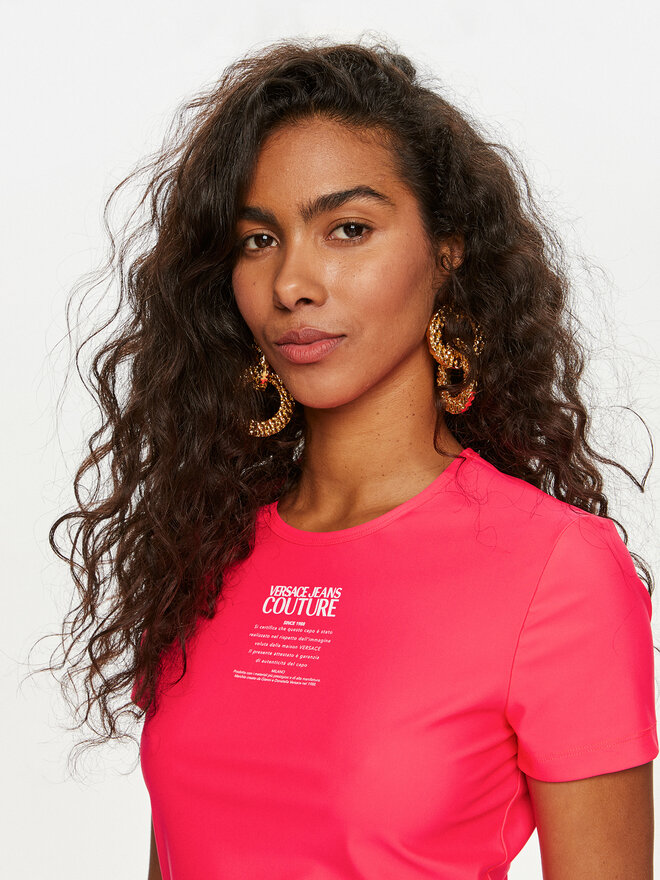Versace Jeans Couture Versace Jeans Couture Camiseta 76HAH602 Rosa Slim Fit