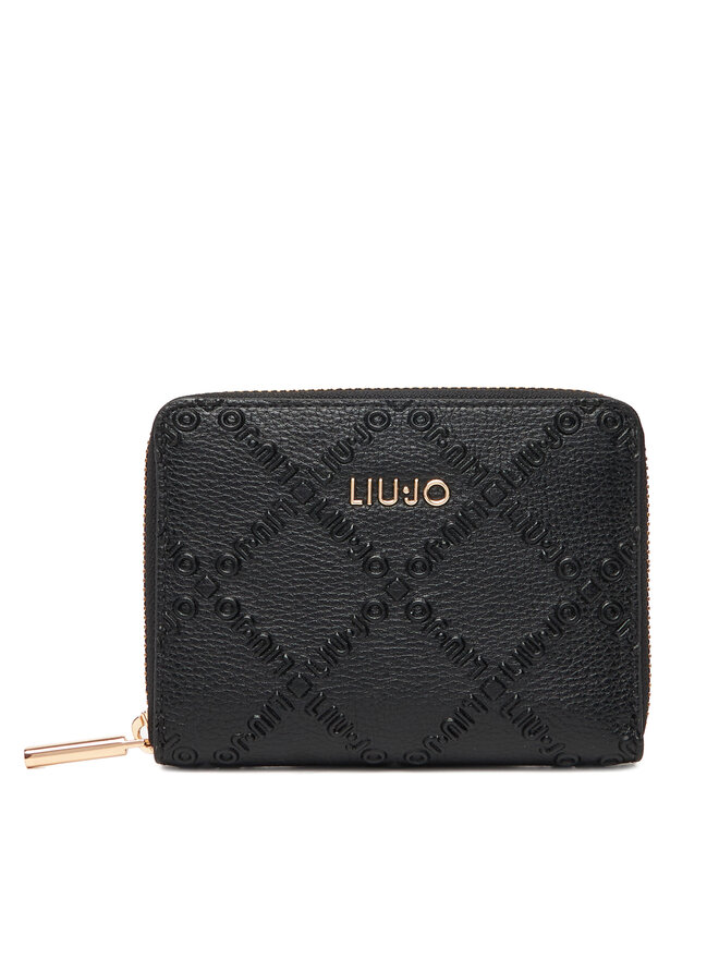 Liu Jo Голям дамски портфейл Liu Jo Ecs M Zip Around AF5156 E0538 Черен